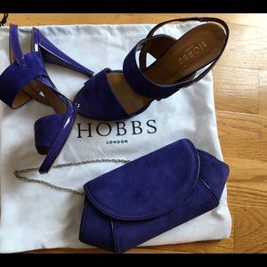 Purple Suede Sandals with Purse